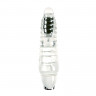 Прозрачный вибромассажёр Aurora Light Up - 18,4 см.