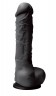 Черный фаллоимитатор Pleasures 5  Dildo - 17,8 см.