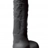 Черный фаллоимитатор Pleasures 5  Dildo - 17,8 см.