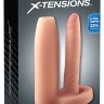 Телесная насадка с анальным фаллосом Double Trouble Girth Gainer - 15,2 см.