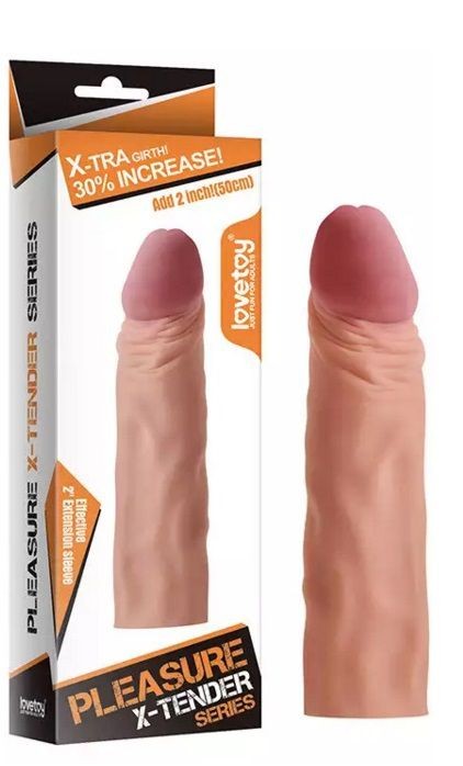 Насадка-фаллоимитатор Super-Realistic Penis - 19 см.