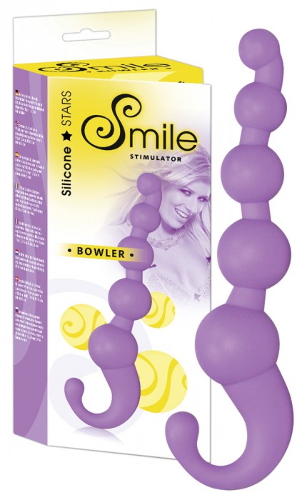 Сиреневый анальный стимулятор Smile Bowler Stimulator - 17 см.