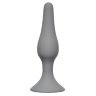 Серая анальная пробка Slim Anal Plug Large - 12,5 см.