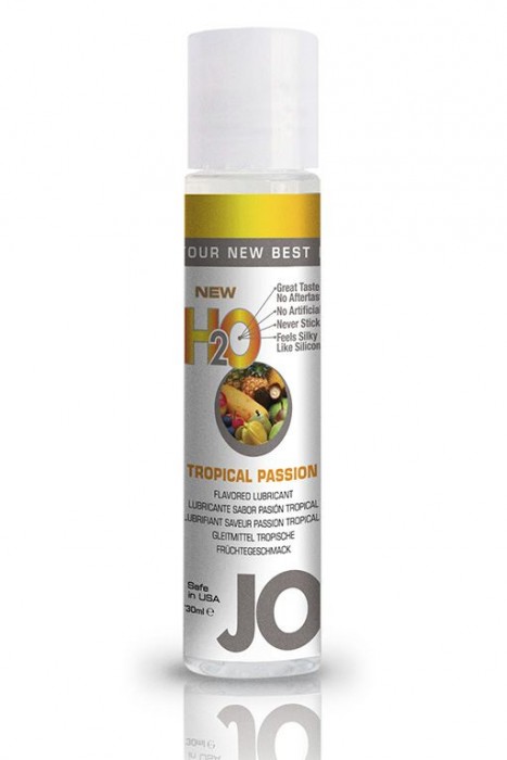 Ароматизированный лубрикант JO Flavored Tropical Passion - 30 мл.