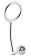 Серебристое эрекционное кольцо с анальной пробкой Sinner Metal Cock Ring With Anal Plug Size L