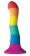 Радужный волнистый фаллоимитатор Colours Pride Edition 6  Wave Dildo - 19 см.