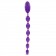 Фиолетовая анальная цепочка ANAL DILDO OVAL LUST - 27,5 см.