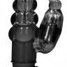 Черный вибратор-кролик Rotating Bubbles - 23,2 см.