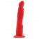 Красный женский страпон с вибрацией 8  Vibrating Silicone Ribbed Strap-on - 21,6 см.