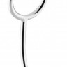 Серебристое эрекционное кольцо с анальной пробкой Sinner Metal Cock Ring With Anal Plug Size S