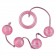 Розовые анальные шарики PLEASURE PEARLS 4 PINK - 30 см.