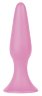 Розовая анальная пробка Silky Buttplug Big - 16 см.