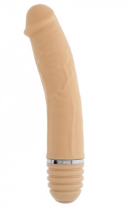 Телесный силиконовый вибратор-реалистик PURRFECT SILICONE VIBRATOR 6INCH FLESH - 15 см.