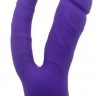 Фиолетовый двойной вибратор INDULGENCE Insatiable Desire - 21,5 см.