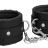 Черные поножи Plush Leather Ankle Cuffs