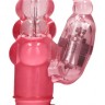 Розовый вибратор-кролик Rotating Bubbles - 23,2 см.