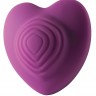 Стильный фиолетовый вибромассажер Heart Throp