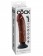 Коричневый вибратор со съемной присоской 8  Vibrating Cock -  21,6 см.