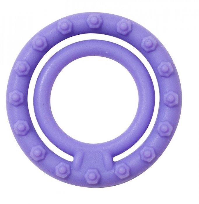Фиолетовое двойное эрекционное кольцо NEON DOUBLE RING 45MM PURPLE