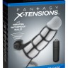 Чёрная вибронасадка  Deluxe Silicone Power Cage - 12 см.