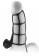 Чёрная вибронасадка  Deluxe Silicone Power Cage - 12 см.