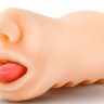 Телесный мастурбатор-ротик с язычком Oral Anne