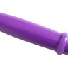 Фиолетовый вибромассажер из стекла с закругленной головкой - 20 см.