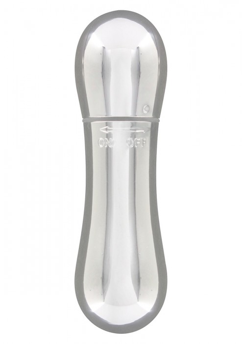 Серебристый мини-вибромассажер MINI VIBRATING MASSAGER - 8 см.