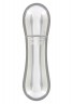 Серебристый мини-вибромассажер MINI VIBRATING MASSAGER - 8 см.