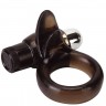 Дымчатое эрекционное кольцо VIBRO RING CLITORAL TONGUE BLACK