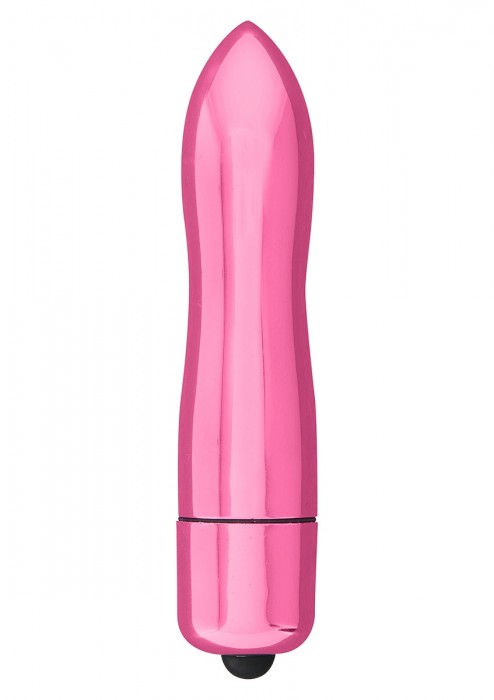 Розовый вибромассажер SUPER VIBRATING BULLET - 8 см.