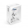 Серебристый анальный плаг с двумя заменяемыми кристаллами на магните Anni Magnet Silver T1 - 6 см.
