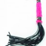 Плеть из лака с розовым мехом BDSM Light - 43 см.