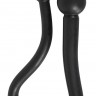 Черный двусторонний анальный плаг с гибким соединением Double Plug