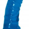 Синий гелевый фаллоимитатор - 15 см.