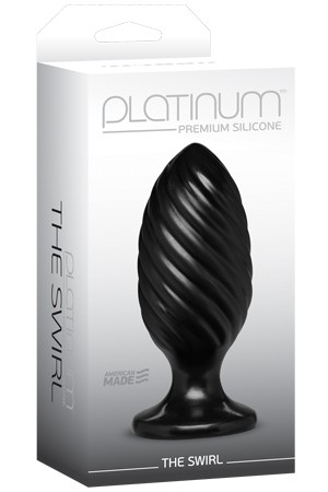 Чёрная анальная пробка Platinum Premium Silicone The Swirl  - 12,7 см.