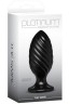 Чёрная анальная пробка Platinum Premium Silicone The Swirl  - 12,7 см.