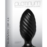 Чёрная анальная пробка Platinum Premium Silicone The Swirl  - 12,7 см.