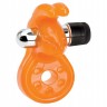Оранжевое эрекционное кольцо с вибрацией и стимулятором клитора Sex Please! Wiggily Vibrating Cock Ring