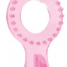 Розовое эрекционное кольцо SYNERGY CLIT BUMPER LOVE RING PINK