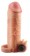 Телесная вибронасадка с кольцом  Vibrating Real Feel 1 Extension - 14 см.