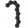 Чёрная анальная цепочка SEE YOU CANDY CANE ANAL BEADS - 13,1 см.