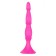 Розовая анальная елочка Silicone Triple Probe - 14,5 см.