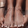 Золотистые браслеты на ноги Magnifique Feet Chain