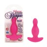 Розовый анальный плаг из силикона с 10 функциями SILICONE RISQUE - 10 см.