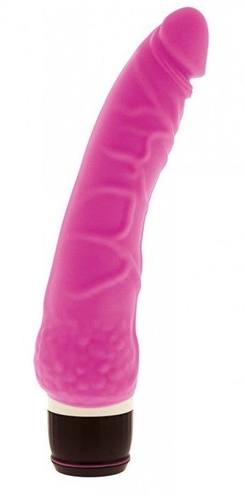 Розовый вибратор-реалистик с венками PURRFECT SILICONE CLASSIC 7.1INCH PINK  - 18 см.