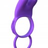Эрекционное кольцо с вибрацией и подхватом для мошонки Twin Teazer Rabbit Ring
