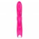 Розовый вибратор Pimple с клиторальным отростком - 23 см.