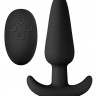 Чёрная анальная вибропробка с пультом ДУ Renegade Rumble Wireless Plug - 10 см.