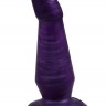 Фиолетовая нелевая изогнутая анальная пробка - 13 см.